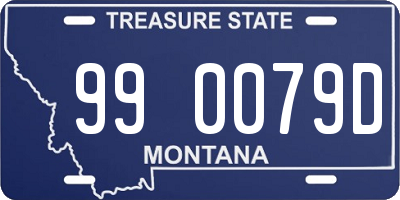 MT license plate 990079D