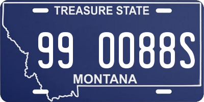 MT license plate 990088S
