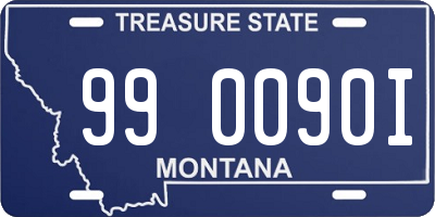 MT license plate 990090I