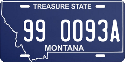 MT license plate 990093A