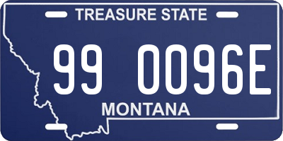 MT license plate 990096E