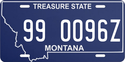 MT license plate 990096Z