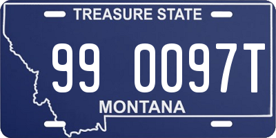 MT license plate 990097T