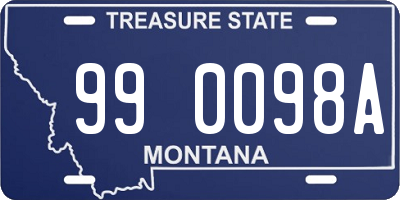 MT license plate 990098A