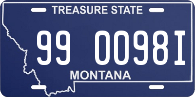 MT license plate 990098I