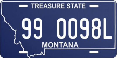 MT license plate 990098L