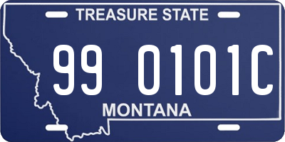 MT license plate 990101C