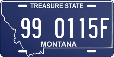 MT license plate 990115F