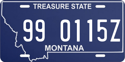 MT license plate 990115Z