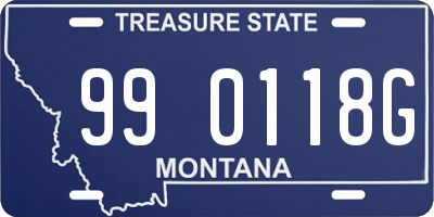 MT license plate 990118G