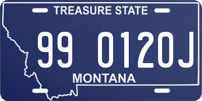 MT license plate 990120J