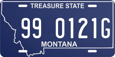 MT license plate 990121G