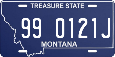 MT license plate 990121J