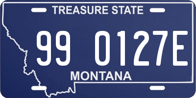 MT license plate 990127E