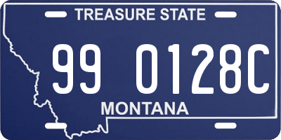 MT license plate 990128C