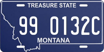 MT license plate 990132C