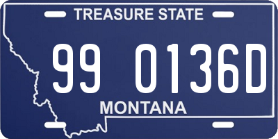 MT license plate 990136D