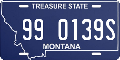 MT license plate 990139S