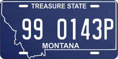 MT license plate 990143P