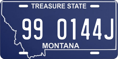 MT license plate 990144J