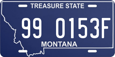 MT license plate 990153F