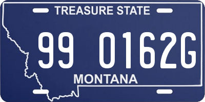 MT license plate 990162G