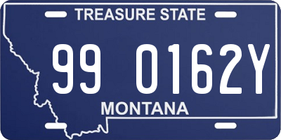 MT license plate 990162Y