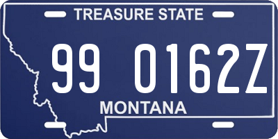 MT license plate 990162Z