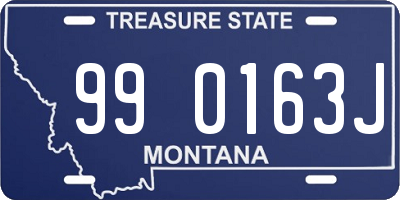 MT license plate 990163J