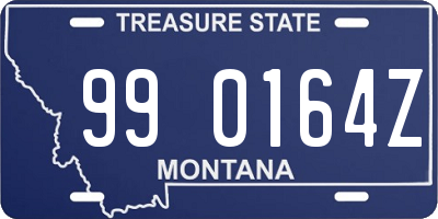 MT license plate 990164Z