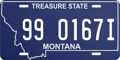 MT license plate 990167I