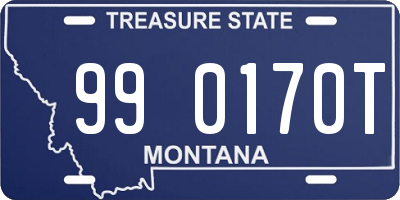 MT license plate 990170T