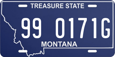 MT license plate 990171G