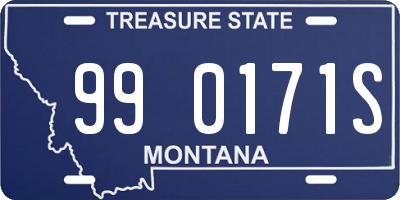 MT license plate 990171S