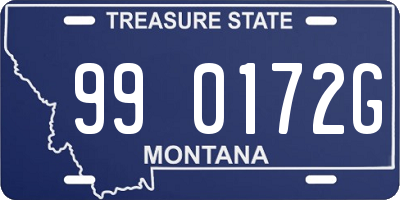 MT license plate 990172G