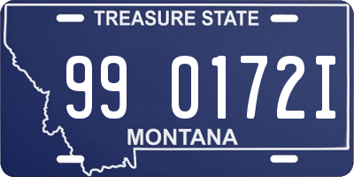 MT license plate 990172I