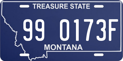 MT license plate 990173F