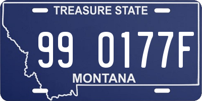 MT license plate 990177F