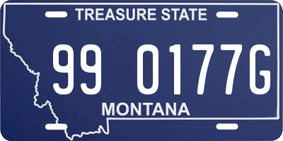 MT license plate 990177G