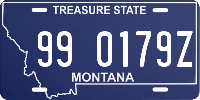 MT license plate 990179Z