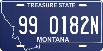 MT license plate 990182N