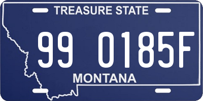 MT license plate 990185F