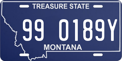 MT license plate 990189Y