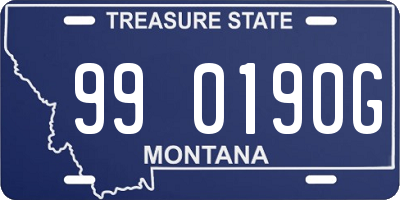 MT license plate 990190G