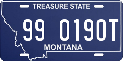 MT license plate 990190T