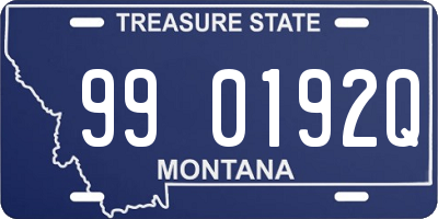 MT license plate 990192Q