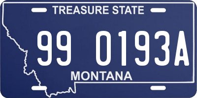 MT license plate 990193A