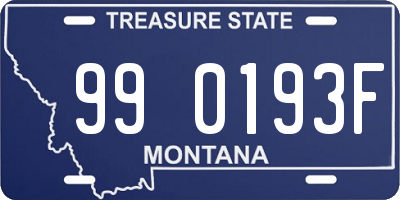 MT license plate 990193F