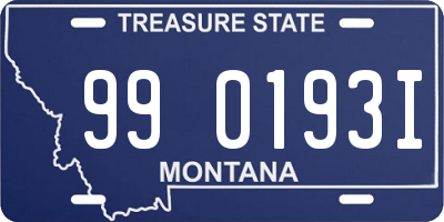 MT license plate 990193I