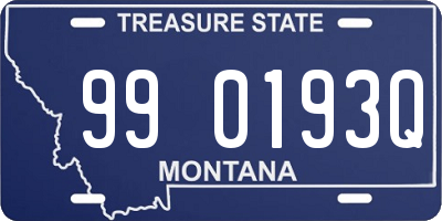 MT license plate 990193Q